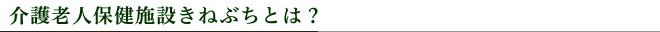 介護老人保健施設きねぶちとは？